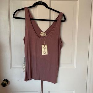 Joyfolie Mia joy Pria Top in Mauve Large NWT
